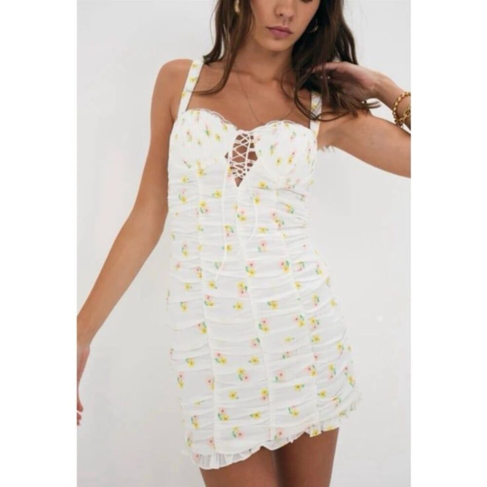 NWOT For Love & Lemons Celia Mini Dress Size Medium